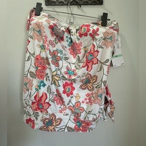 Women’s two-piece bandeau blouson tankini